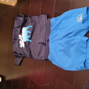 Abercrombie kids rash guard and swim shorts